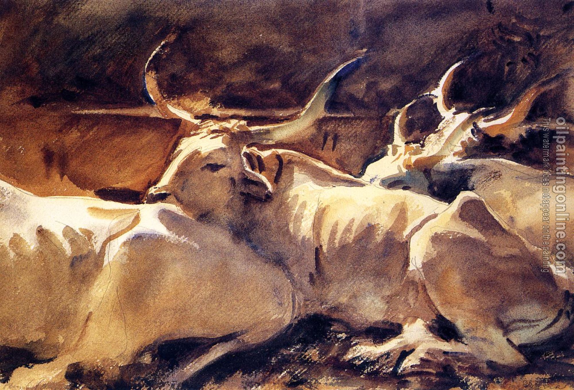 Sargent, John Singer - Oxen in Repose